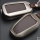 Aluminum key fob cover case fit for Citroen, Peugeot P3 remote key champagne/brown