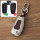 Alu Hartschalen Schlüssel Case passend für Ford Autoschlüssel champagner matt/braun HEK2-F2-30