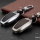Alu Hartschalen Schlüssel Case passend für Opel, Citroen, Peugeot Autoschlüssel champagner matt/braun HEK2-P2-30