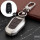 Alu Hartschalen Schlüssel Case passend für Opel, Citroen, Peugeot Autoschlüssel champagner matt/braun HEK2-P2-30