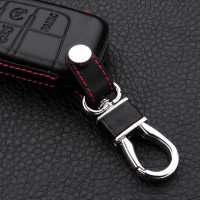 Leather key fob cover case fit for Jeep, Fiat J4, J5, J6, J7 remote key black