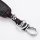Premium Leder Schlüsselhülle / Schutzhülle (LEK48) passend für Ford Schlüssel inkl. Karabiner - schwarz