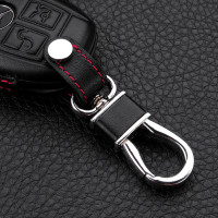 Leder Hartschalen Cover passend für Mercedes-Benz Schlüssel schwarz LEK48-M7-1