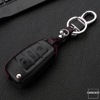 Cuero funda para llave de Audi AX3 negro