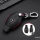 Leather key fob cover case fit for Mercedes-Benz M6 remote key black