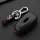 Leather key fob cover case fit for Ford F4 remote key black