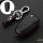 Leather key fob cover case fit for Ford F4 remote key black