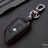 Leder Hartschalen Cover passend für BMW Schlüssel schwarz LEK48-B7-1