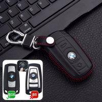 Cover Guscio / Copri-chiave Pelle compatibile con BMW B3X nero