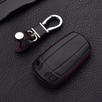 Leder Hartschalen Cover passend für BMW Schlüssel schwarz LEK48-B3X-1