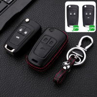 Leather key fob cover case fit for Opel OP6, OP5 remote...