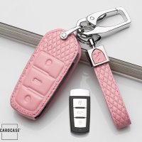 Cover Guscio / Copri-chiave Pelle compatibile con Volkswagen V5 rosa