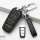 Leather key fob cover case fit for Volkswagen V6 remote key rose