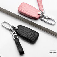 Cover Guscio / Copri-chiave Pelle compatibile con Audi AX6 rosa