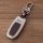 Aluminum key fob cover case fit for Audi AX4 remote key champagne/brown