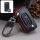 Cover Guscio / Copri-chiave Pelle compatibile con Citroen, Peugeot PX1 nero/rosso