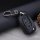 Leather key fob cover case fit for Citroen, Peugeot P1 remote key black/red