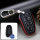 Leather key fob cover case fit for Opel, Citroen, Peugeot P2 remote key black/red