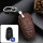 Leather key fob cover case fit for Opel, Citroen, Peugeot P2 remote key brown