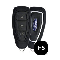 Coque de protection en cuir pour voiture Ford clé télécommande F5 noir