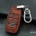 Coque de protection en cuir pour voiture Mercedes-Benz clé télécommande M9 brun clair