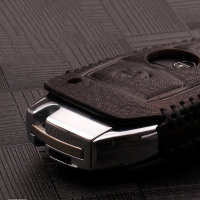 Cover Guscio / Copri-chiave Pelle compatibile con Mercedes-Benz M8 Marrone scuro