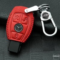 Coque de protection en cuir pour voiture Mercedes-Benz clé télécommande M7 brun clair