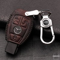 RUSTY Leder Schlüssel Cover passend für Mercedes-Benz Schlüssel rot LEK13-M7