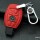 Leather key fob cover case fit for Mercedes-Benz M7 remote key red