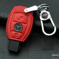 RUSTY Leder Schlüssel Cover passend für Mercedes-Benz Schlüssel dunkelbraun LEK13-M6