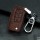 Leather key fob cover case fit for Ford F1 remote key light brown