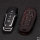 Leather key fob cover case fit for Ford F3 remote key dark brown
