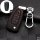 Leather key fob cover case fit for Ford F4 remote key dark brown