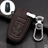 RUSTY Leder Schlüssel Cover passend für Ford Schlüssel dunkelbraun LEK13-F8