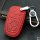 Leather key fob cover case fit for Ford F9 remote key red