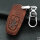 Leather key fob cover case fit for Audi AX2 remote key light brown