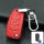 Coque de protection en cuir pour voiture Audi clé télécommande AX3 rouge