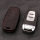 Leather key fob cover case fit for Audi AX4 remote key dark brown