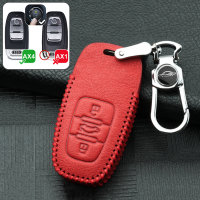 RUSTY Leder Schlüssel Cover passend für Audi Schlüssel rot LEK13-AX4