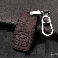 RUSTY Leder Schlüssel Cover passend für Audi Schlüssel dunkelbraun LEK13-AX6
