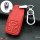 Coque de protection en cuir pour voiture Audi clé télécommande AX6 rouge