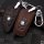 Leather key fob cover case fit for BMW B6, B7 remote key dark brown