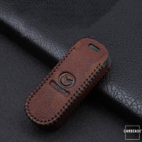RUSTY Leder Schlüssel Cover passend für Mazda Schlüssel hellbraun LEK13-MZ1