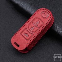 Cover Guscio / Copri-chiave Pelle compatibile con Mazda MZ2 Marrone scuro