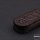Leather key fob cover case fit for Mazda MZ2 remote key dark brown
