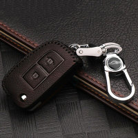 RUSTY Leder Schlüssel Cover passend für Nissan Schlüssel dunkelbraun LEK13-N1