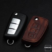 Coque de protection en cuir pour voiture Nissan clé télécommande N2 brun clair
