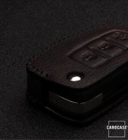RUSTY Leder Schlüssel Cover passend für Nissan Schlüssel dunkelbraun LEK13-N2