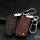 Leather key fob cover case fit for Nissan N2 remote key red