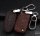 Leather key fob cover case fit for Nissan N8 remote key light brown